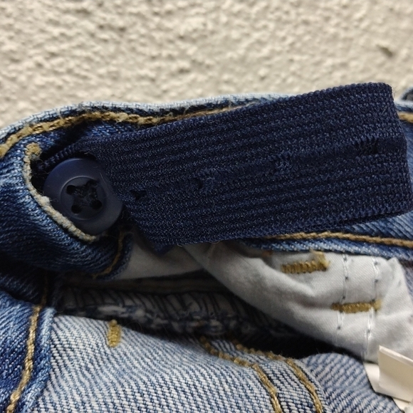 Children's Place Blue Medium Wash Five Pocket Straight Leg Adjustable Waist Jean - Picture 9 of 13